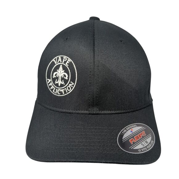 Vape Affliction Fitted Hat Black S/M Embroidered Solid Flexfit Yupoong - Picture 1 of 8